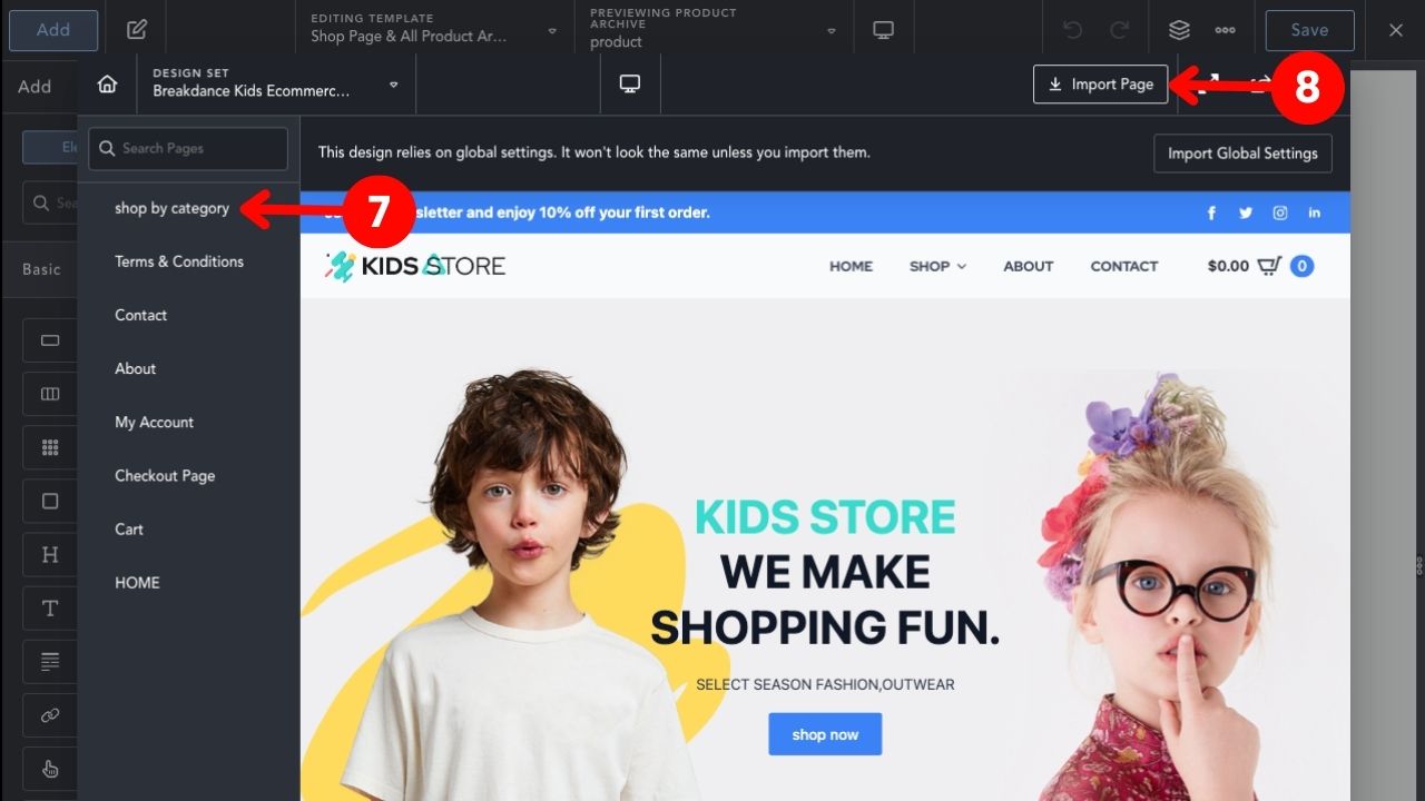 How to Setup Shop Page - BD Library Awesome