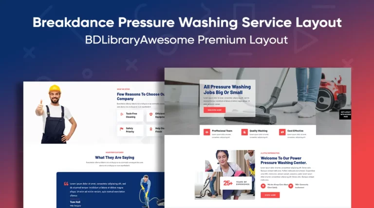 Breakdance Pressure Washing Service Layout