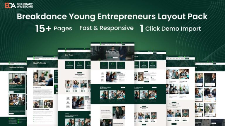 Young Entrepreneurs Layout Pack