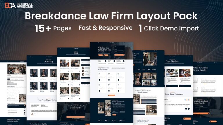 BD Law Firm layout Pack