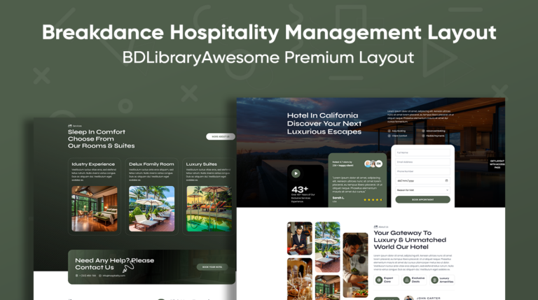 Breakdance Hospitatlity Management Layout