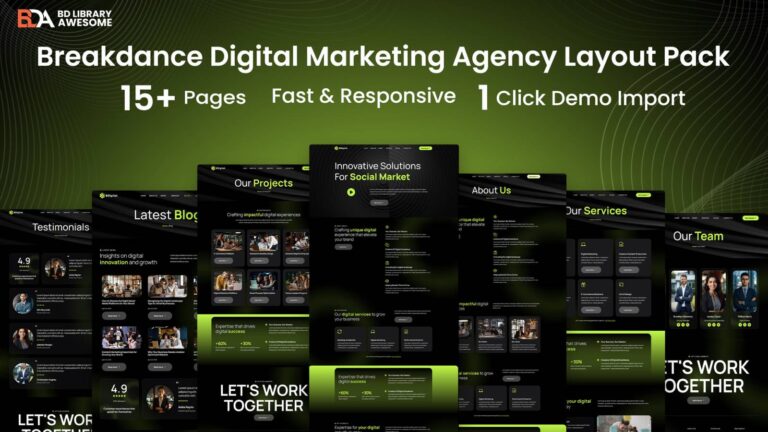 BD Digital Marketing Agency Layout Pack